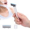 Men Electric Double Edge Razor Portable Adjustable Vibration Metal Shaver