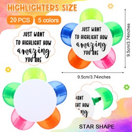 20 Pcs Inspirational Highlighters Brush Tip Affirmation Gifts for Students from Teachers Awards Gifts Bulk