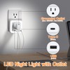JackonLux Night Lights Plug Into Wall 2 Pack Rechargeable Battery