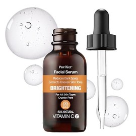 Purifect Vitamin C Brightening Facial Serum with Niacinamide & Vitamin E - Hydrating Serum for Face, Supports Even Skin Tone, Lightweight Daily Skinca