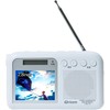 Yamazen YTM-RTV200(W) Curiom Hand Crank Charging Television/Radio, One-Seg Broadcasting, Waterproof,