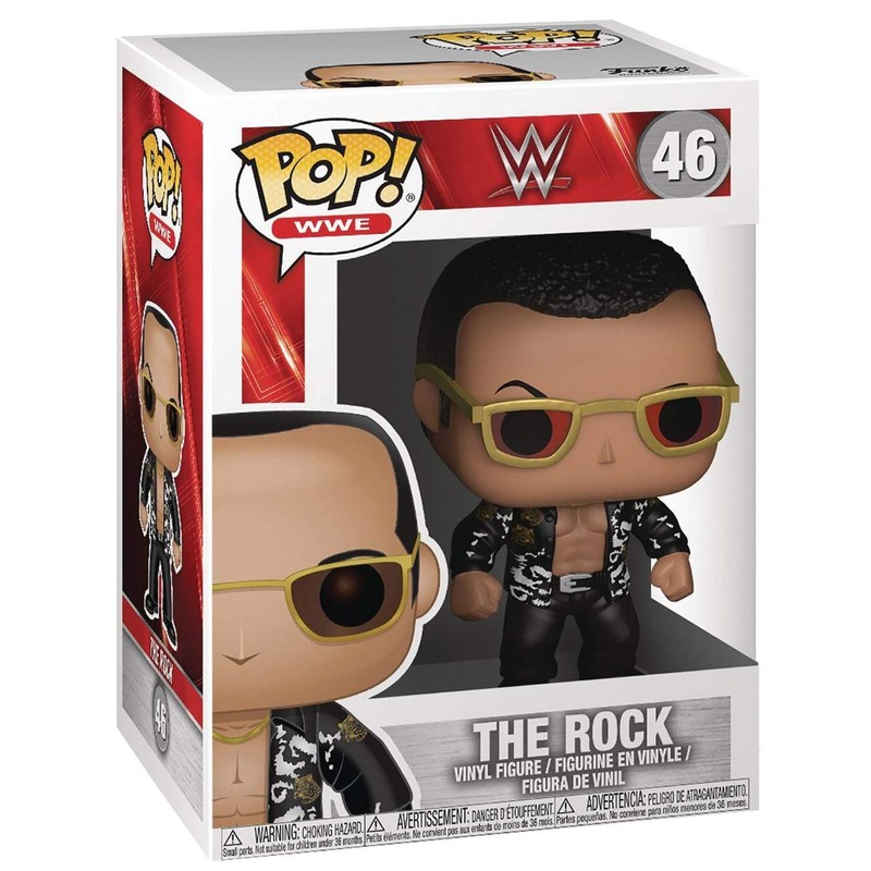 POP WWE: The Rock Old School Funko Vinyl Figure (Bundled
