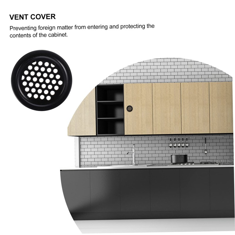 Operitacx 20 Pcs Stainless Steel Louver Round Vent Covers Flat