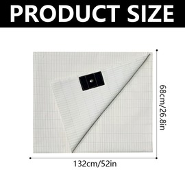 Vmxlso Grounding Bed Sheet, Earthing Sheets, Grounding Bed Sheet Double Uk, Grounding Mat for Bed With 5% Silver Fiber & 95% Organic Cotton, Earthing Blanket Improved Sleep, Reduced Anxiety 68x132cm