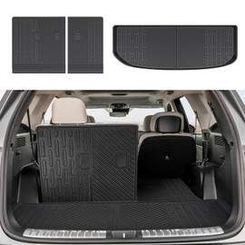 HUYINPJ Cargo Mat Compatible with 2020-2025 Hyundai Palisade Cargo Liner Backrest Liner Seatback Protector for 2024 Hyundai Palisade Accessories(20-25 Palisade)