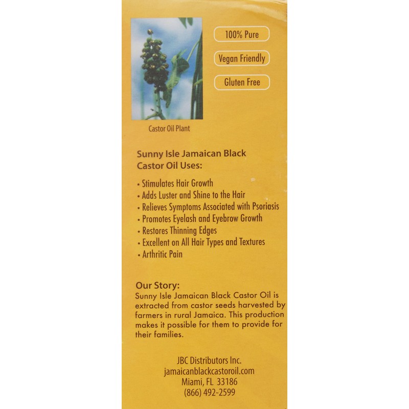 Sunny Isle Jamaican Black Castor Oil, 2 Fluid Ounce