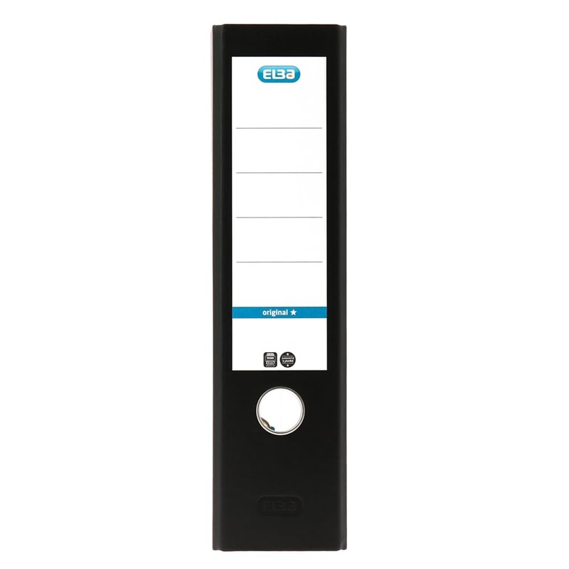 Elba A4 80 mm Board Lever Arch File - Black