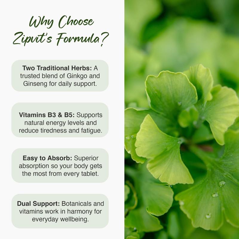 Zipvit Ginkgo Biloba 6000mg & Siberian Ginseng 600mg with Vitamin