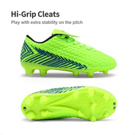 DREAM PAIRS Boys Mega-2k Soccer Cleats Football Shoes Neon Green Black Size 13 Little Kid