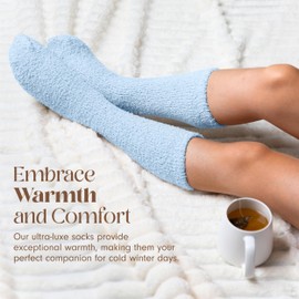 Unboxme Gifts Warm & Cozy Ultra-Luxe Non Slip Cloud Sock for Women & Men - Super Soft Luxurious Fabric Sleep Socks