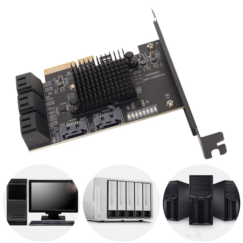 SATA Card 8 Port Support Hot Swappable Boot System Disk