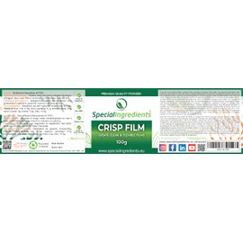 Special Ingredients Crisp Film Powder, 100 g, Highest Quality, Suitable for Vegans and Vegetarians, Non-Genetically Modified, Gluten Free, Not Irradiated, Recyclable Retained