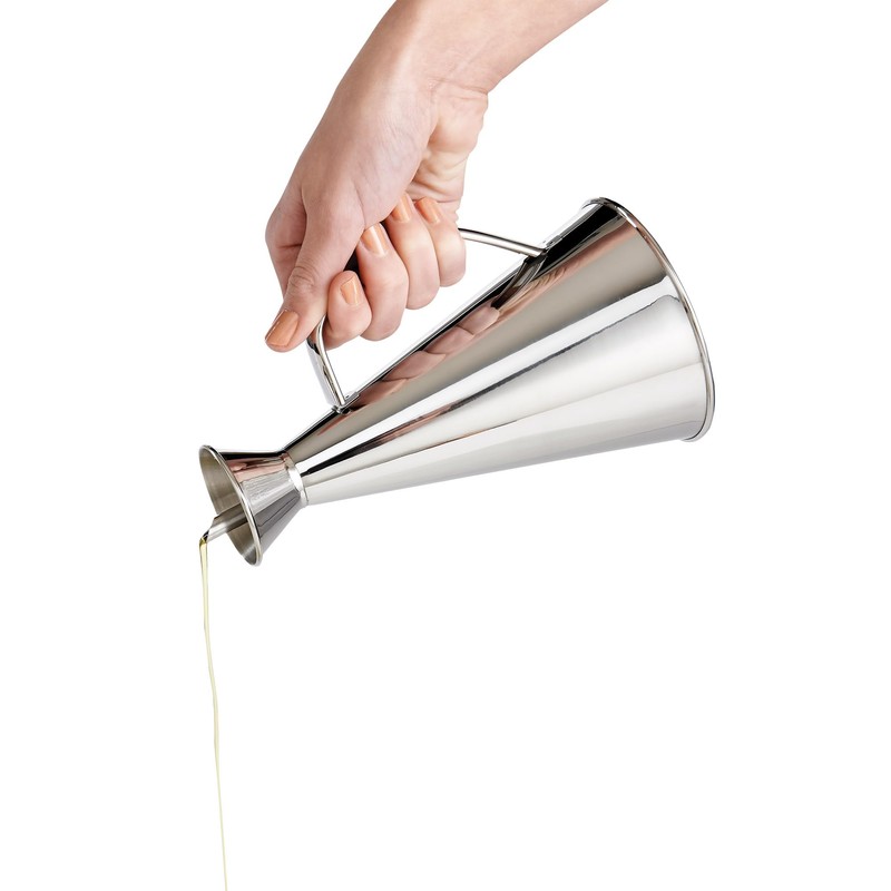 Fantes Olive Oil Can, 18/8 Stainless Steel and Silicone, 500-Milliliter