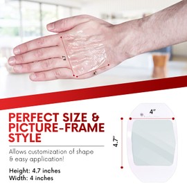 Transparent Film Dressing 4" x 4.75" (10 Pack) - Waterproof Adhesive Wound Bandages for Post-Surgical Shower, IV Shield, Tattoo Aftercare, Clear Breathable Dressing Patches by HEALQU