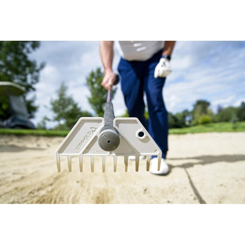 STAYHOLD® Golf Bunker Rake, 2-Pack, Durable & Lightweight, Personal Pocket