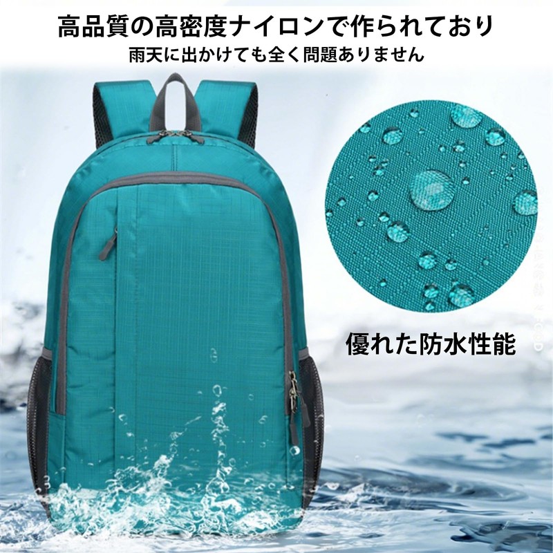 ThaxDirect Folding Backpack, Lightweight, Waterproof, 4.1 gal (20 L), Large