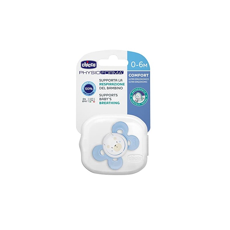 Chicco Chupón Physio Comfort 0 a 6 Meses, color Azul