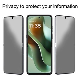 YIEDBCX for Motorola Moto Razr Ultra 2026 2025 / Moto Razr Plus 2026 2025 Matte Privacy Screen Protector Anti Glare Anti spy Inner + Outer Film