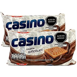 Generic VICTORIA Galletas Peruanas Casino con Crema Sabor Chocolate 2 Pack | Peruvian Casino Chocolate Cookies - 2 Pack