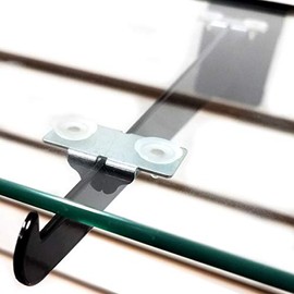 Center Shelf Rest Clip & Rubber Cushion for Brackets to Hang Glass, Wood Or Metal Shelf, 10 Pack