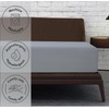 Linen Home Silver Single Fitted Sheet Deep fit 12''/30cm Microfibre