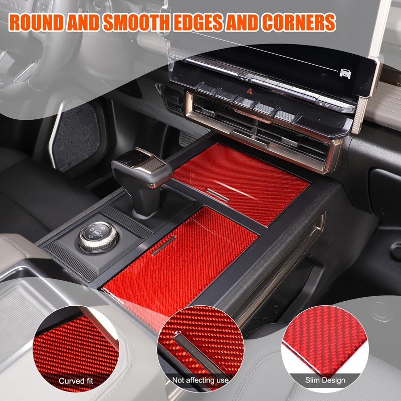 Suetlcoity for Hummer EV Center Control Panel Sticker Real Soft