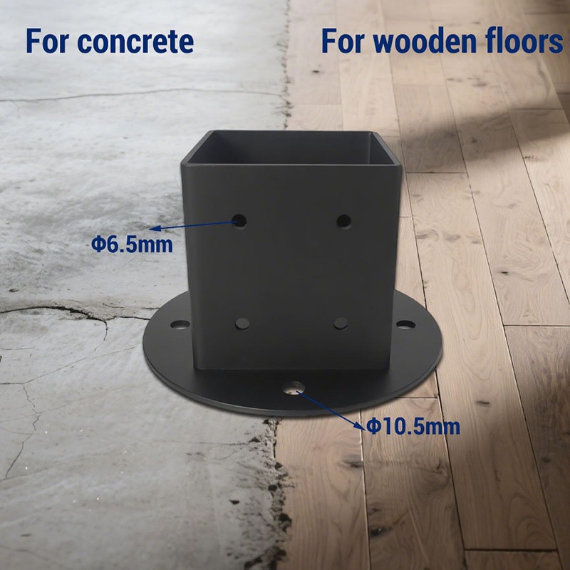 4x4 Deck Post Base 4 Pack (Inner Size 3.6"X3.6"),10ga Heavy