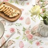 Horaldaily Easter Tablecloth 60×84 Inch Rectangular, Bunny Ear Flowers Spring