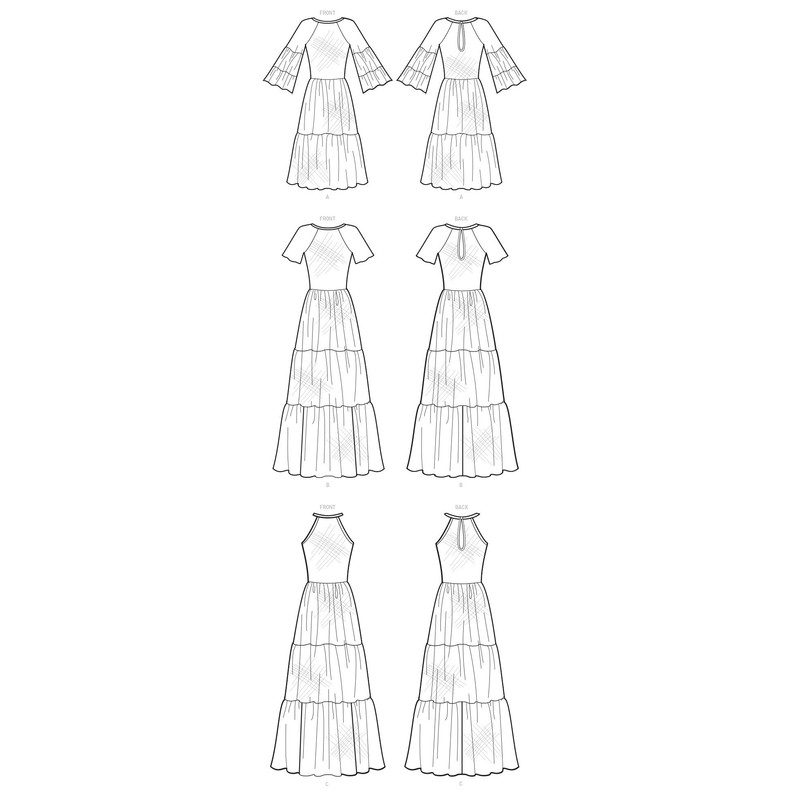 McCalls Sewing Patterns M8110A5 Misses>Dresses, Paper, Multicoloured, A5 (6-8-10-12-14)