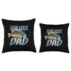 Reel Cool Dad Quote, Largemouth Bass With Spinnerbait Throw Pillow