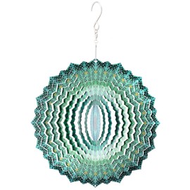 Navaris Outdoor Wind Chime - Diameter 15 cm Garden Wind Chime Hanging - Metal Windmill - Wind Spinner Garden Decoration Made of Stainless Steel - Various Designs