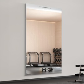 55"x16" Magnetic Mirror Lightweight Full-Length Mirror | Strong Adhesion, Easy Installation | Suitable for Refrigerators, Glass Walls, Wooden Doors, and More | 8.2kg Ultra-Strong Support | Black