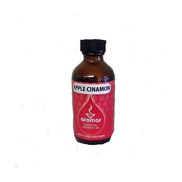 Aromar Essential Aromatic Burning Oil Apple Cinnamon Spa Collection (2 Oz Bottle)
