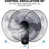 Simple Deluxe 18″ Wall Mount Fan with Remote Control, 5