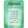 Manuel "God is With Us" Keepsake Name Meaning Card with