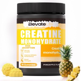 ElevateLife NSF Certified Creatine Monohydrate Gummies 5000mg for Men & Women, Chewables Creatine Monohydrate for Muscle Strength, Muscle Builder, Energy Boost, Pre-Workout Supplement-90