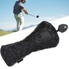 PU Leather Golf Wood Head Covers Waterproof Golf Skull Pattern