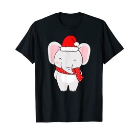 White Elephant Christmas Shirt Elephant Pajamas Women Kids T-Shirt