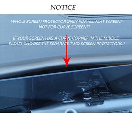 SXCY for 2024 2025 Hyundai Kona Instrument & GPS Whole Screen Protector 12.3 Inch 2024 2025 Kona Accessories[2 PCS Nano](All-one Protector Not for Curve Screen)