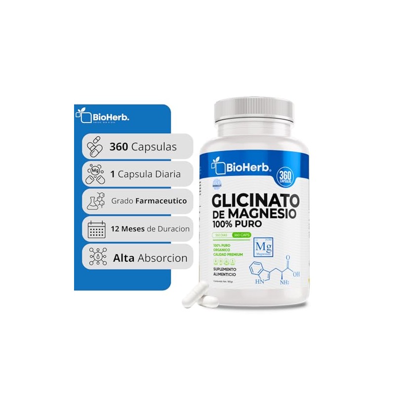 BioHerb® | Glicinato de Magnesio para Sueño y Relajación con