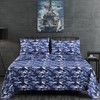 Chezmoi Collection Military Camo 4-Piece Sheet Set - Camouflage Blue