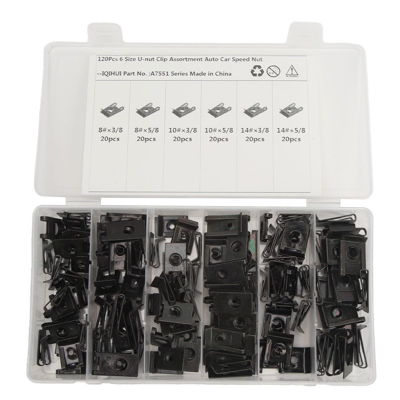 U Nut Clip Kit Stable Fixing High Strength 6 Size