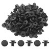 100Pcs Black Plastic Rivets Retainer Clip Bumper Fender