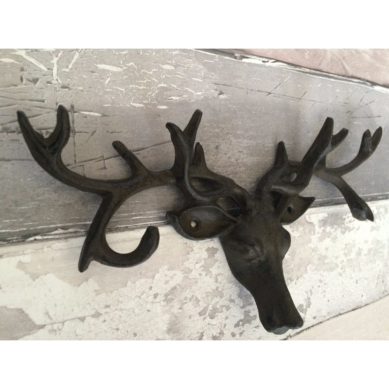 Homes on Trend Shabby Cast Iron Antique Style Rustic Stag
