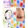 20G Twist Nose Ring Hoop Stainless Steel 316L Piercing Black