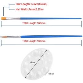 65Pcs Flat Paint Brush Pallet Set for Kids,60pcs Brushes + 5 PCS Round Paint Tray Palettes,Nylon Hair Small Paint Brush Bulk Acrylic Oil Watercolor Artist Painting Brush for Paint Party Classroom