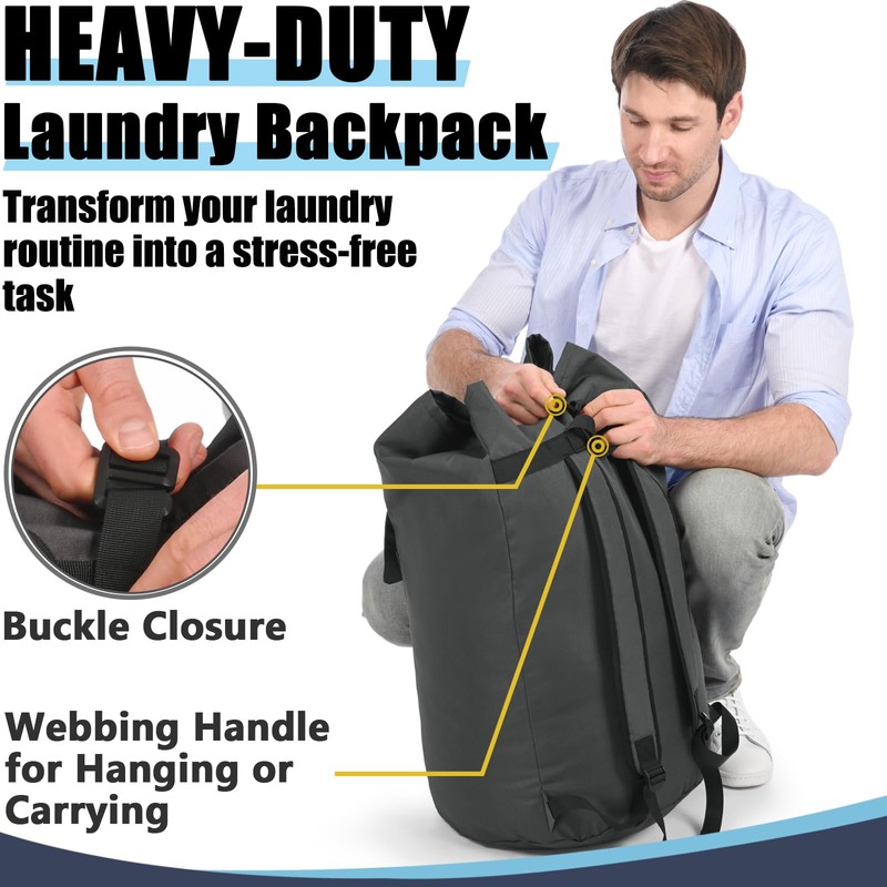 Laundry Backpack Bag, 115L Laundry Bag Heavy Duty Extra Large,