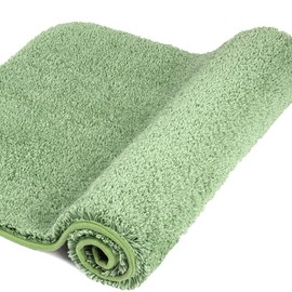 Walensee Large Bathroom Rug (24 x 40, Sage Green) Extra Soft and Absorbent Shaggy Bath Mat Machine Washable Microfiber Non Slip Luxury Floor Mat