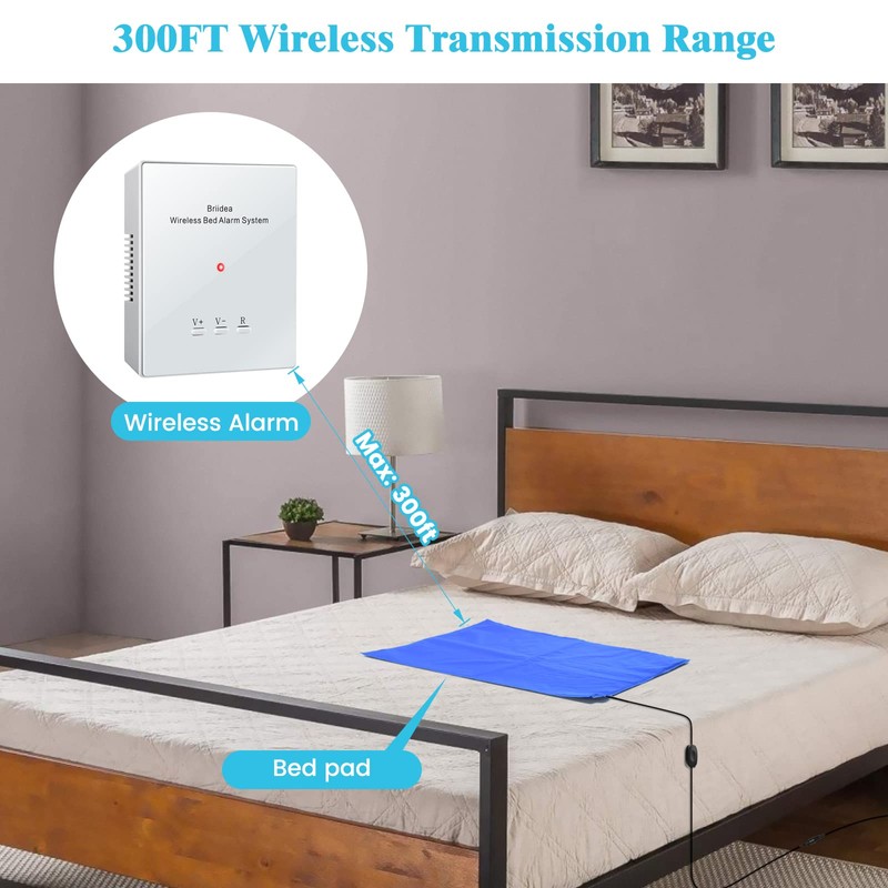 briidea Bed Alarms and Fall Prevention for Elderly with 20''
