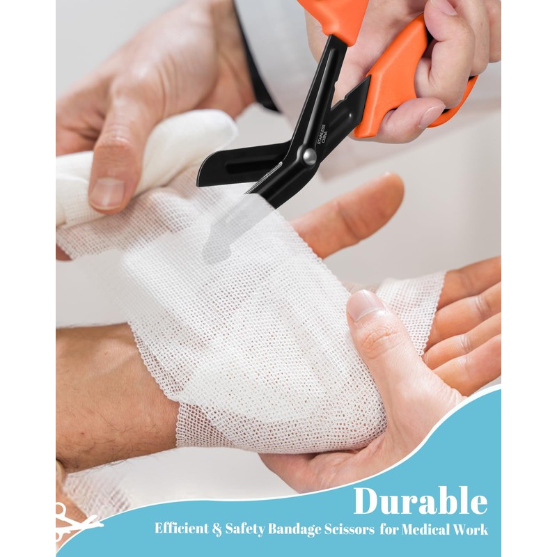 Plifal 7.36" Stainless Steel Nurse Scissors & Tape Holder -